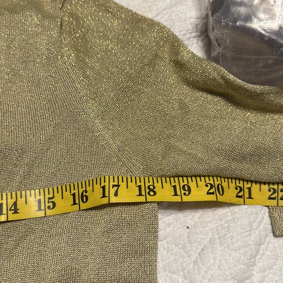 Lemmie Gold Sparkle Cardigan. Size Large. - Picture 6 of 6